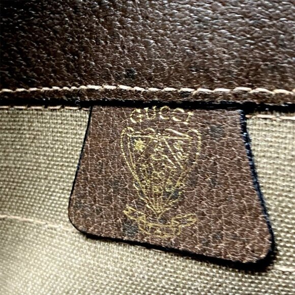 GUCCI AUTHENTIC vintage 70s/80s monogram tote w/ Gucci stripe - Picture 4 of 9